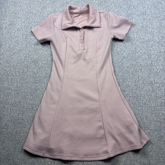Daisy Dresses & Skirts - Dusty Pink Daisy Collared Layered Women's Dress Size Small